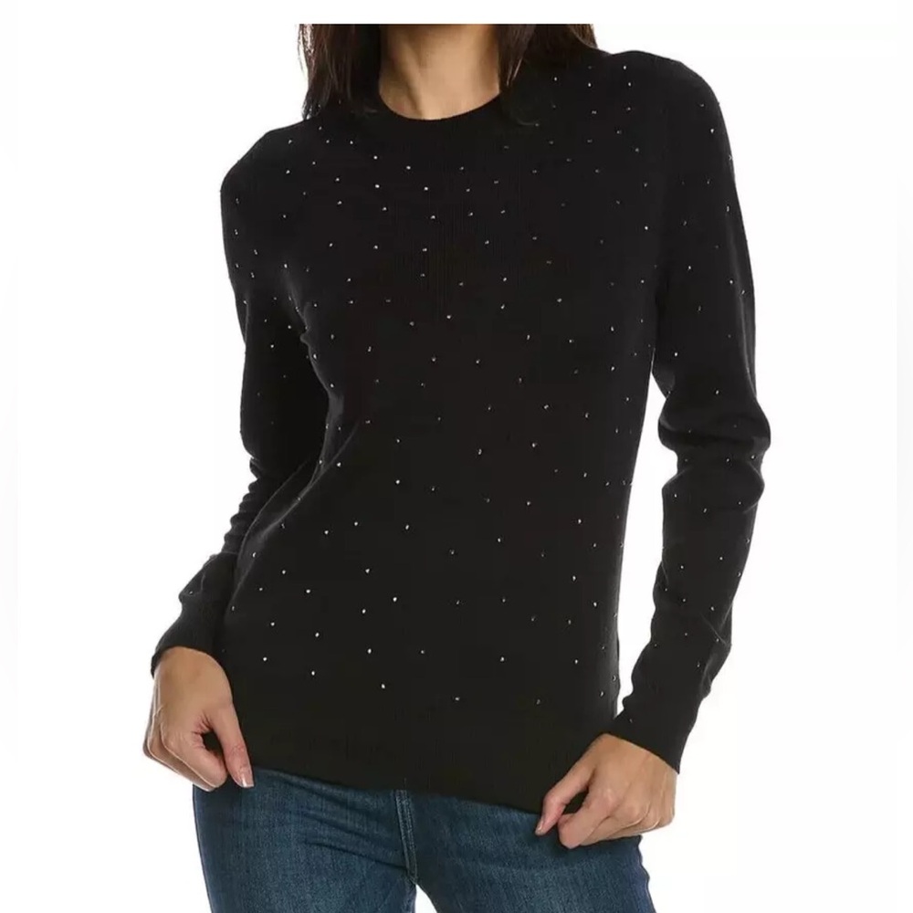 Nanette Lepore Black Embellished Women's Sweater
